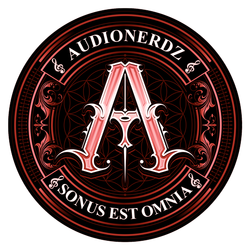 Audionerdz logo graphic music school academy tutorials samples presets