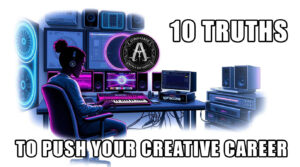 independent creative producing electronic music in home studio