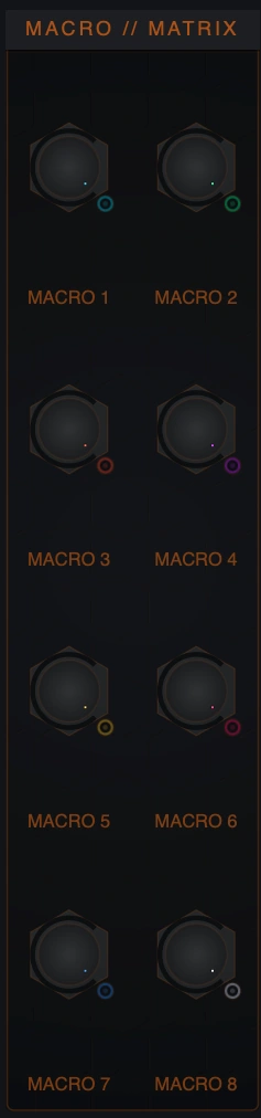 Figure 5b. Macro/Matrix sidebar visible beside the Synth panel.