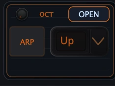 Figure 13b. OCT / OPEN / ARP quick controls.
