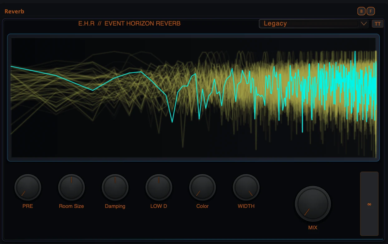 Figure 10. Expanded Reverb editor with spectral space display and deep space controls.