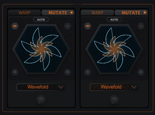 Figure 4. Prism Core on the Mutate face with AUTO available. Mutate works as a generation/rebake system.
