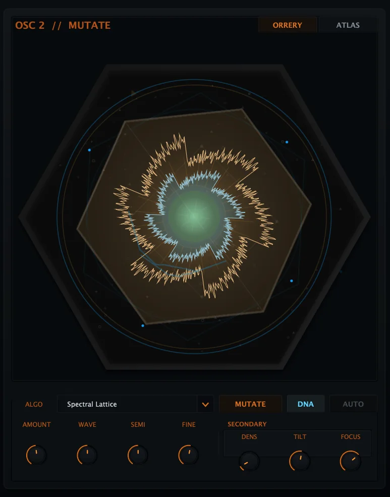 Figure 9. Expanded oscillator lane in Atlas/Orrery-style mutate view.