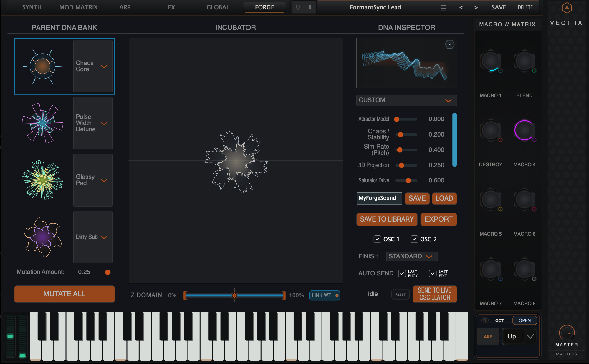 VECTRA Forge procedural wavetable authoring environment