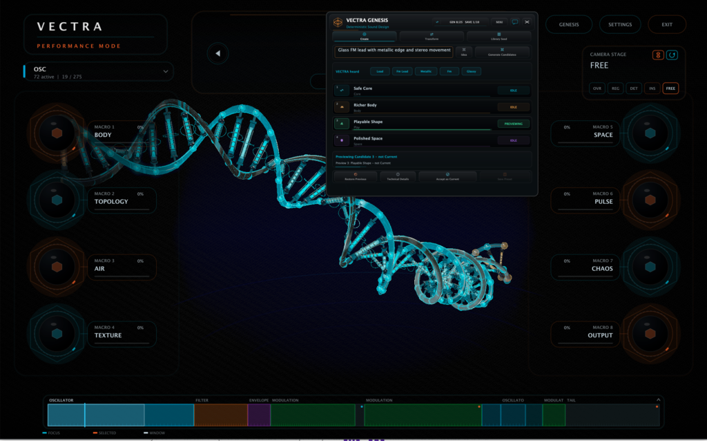 VECTRA Genome and Genesis in the wider sound design system