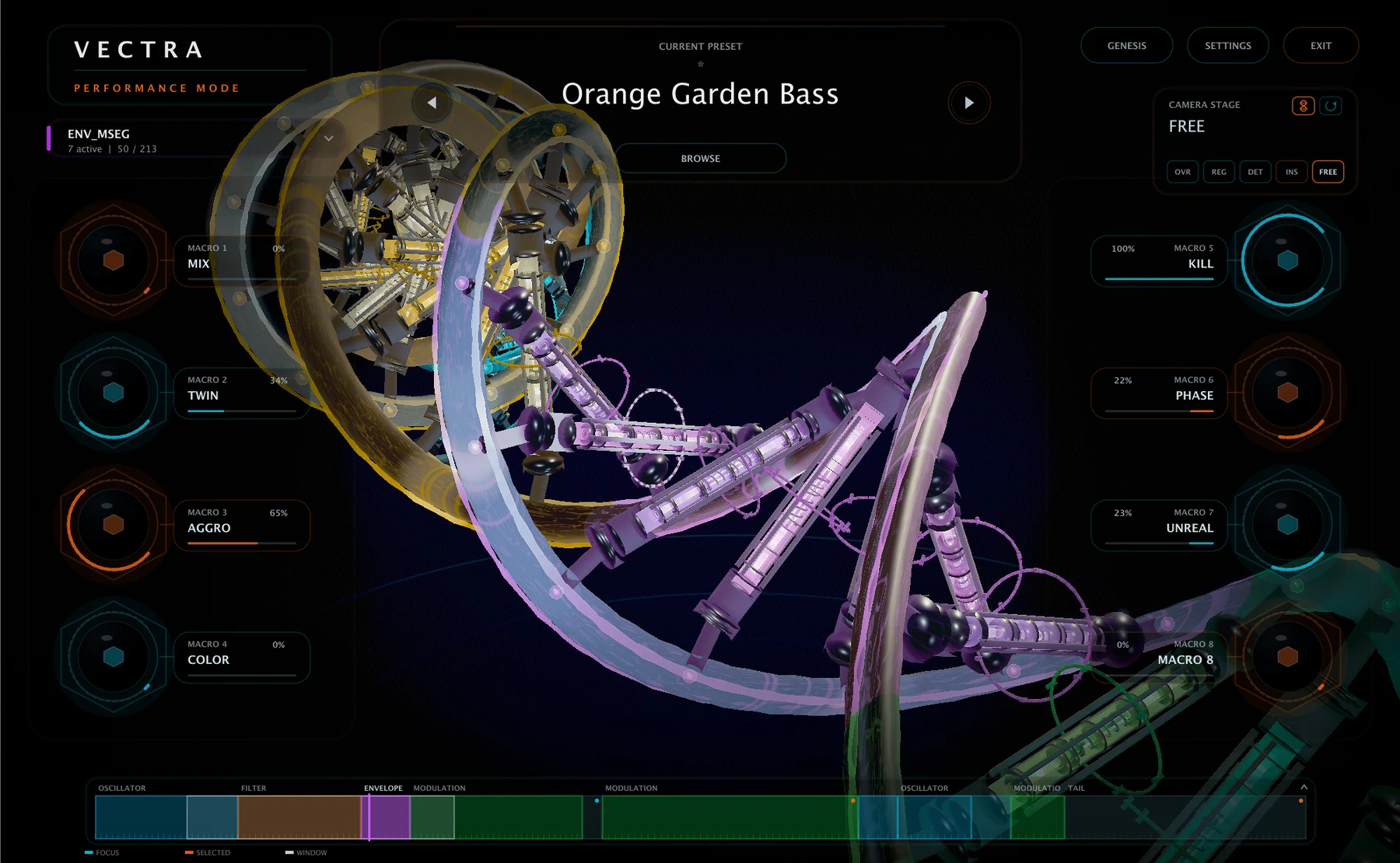 Orange Garden Bass performance state two