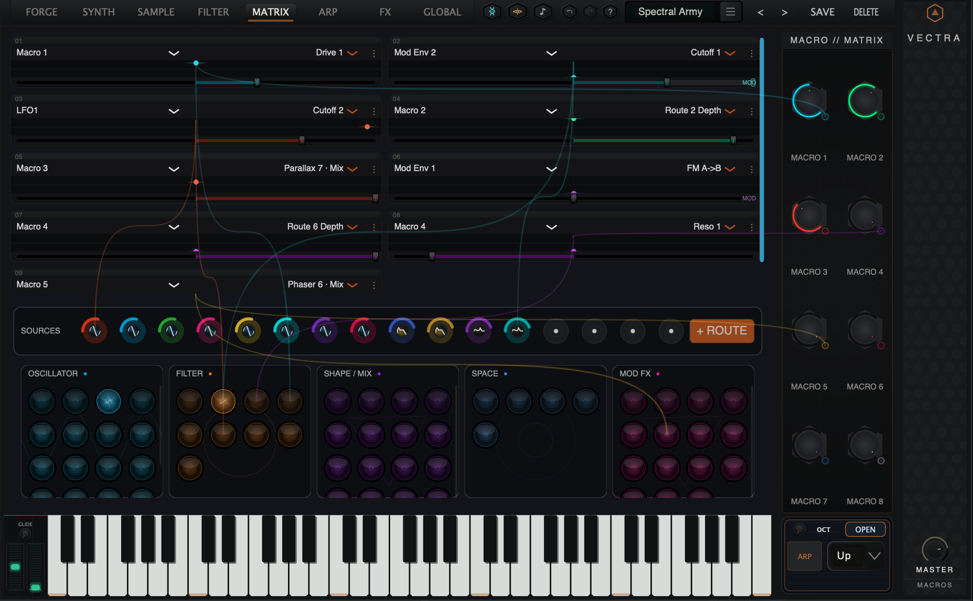 Original released VECTRA Living Matrix UI